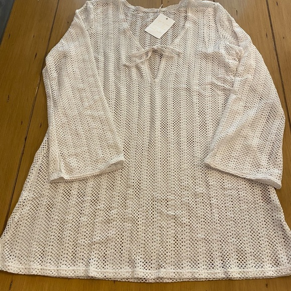 Show Me Your MuMu Cover Up White Crochet Knit New M-XL - Picture 2 of 14
